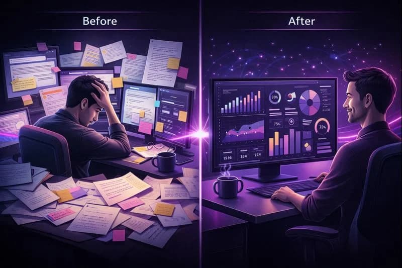 UX research team analyzing data with FableSense AI dashboard
